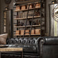 Frendorf | Vintage Industrial Style Wandleuchte Einzellicht mit flachem runden, ausgestellten Metallschirm für die Bar