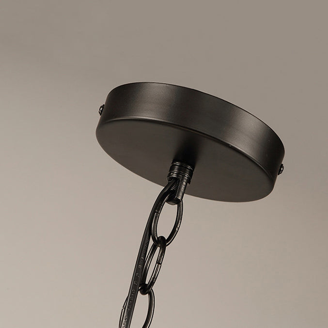 industrielle Käfig Eisen Stoff 1-Licht Pendelleuchte für das Wohnzimmer