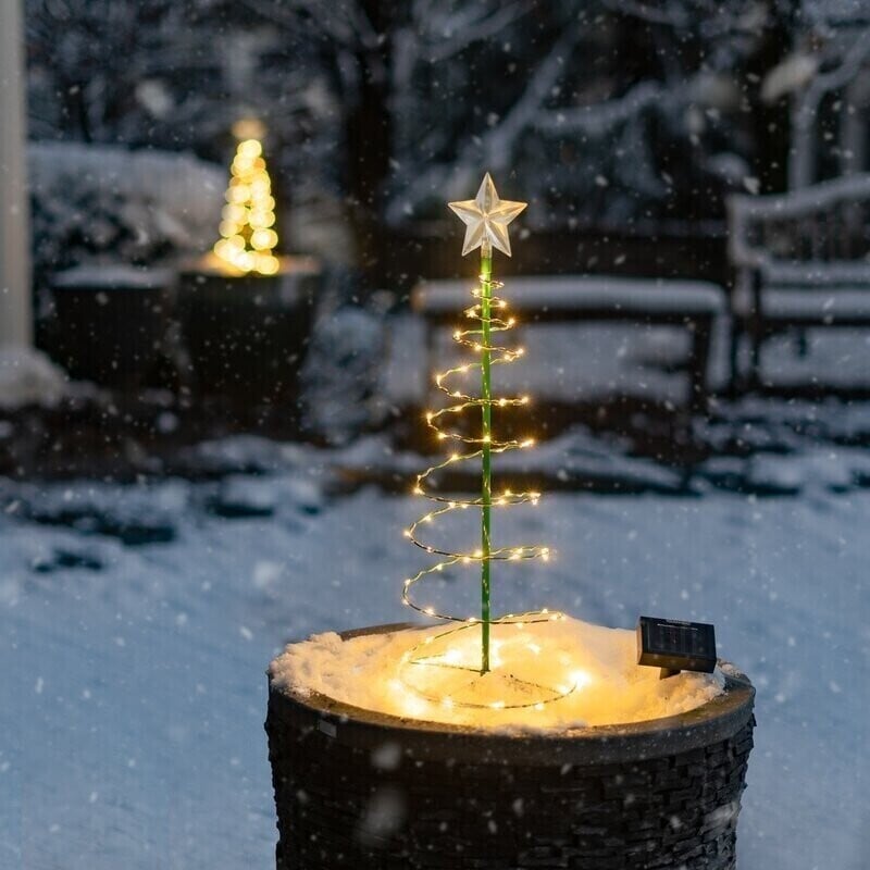 Frendorf | LED-Solar-Weihnachtsbaumbeleuchtung für den Außenbereich