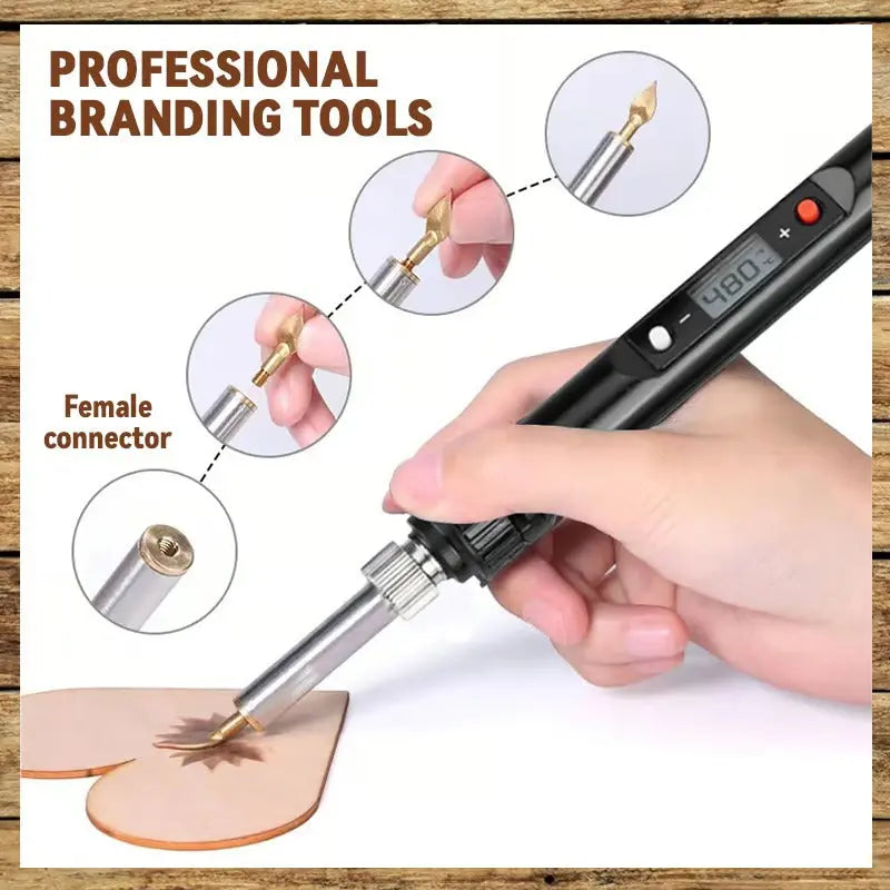 Frendorf | 26/58-teiliges Buchstaben-Kupferpräge-Set für DIY-Holz- und Ledergravur