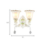 Frendorf | Opal Glass Flower Wandlamp Licht Traditioneel 1/2 Lichten Woonkamer Wandlamp Fitting in Wit