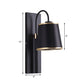 Frendorf | Tapered Schlafzimmer Wandwandleuchte Schwarzes Gewebe 1 Licht Vintage Stilvolle Wandleuchte mit Schwanenhalsarm