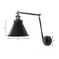 Frendorf | Cone Wandlamp Armatuur Industriële Stijl Metaal 1 Peertje Zwart/Wit Wandlamp Licht met Swingarm voor Slaapkamer