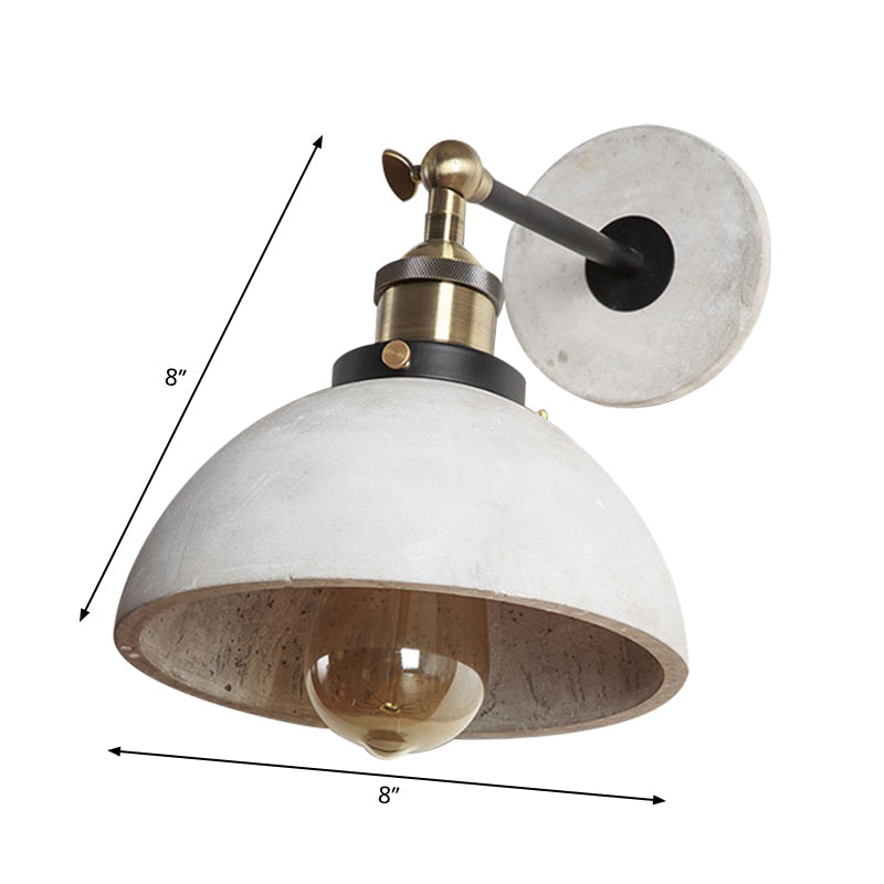 Cone/Zylinder/Schale Schlafzimmer Wandmontierte Lampe Zement 1 Kopf Industrieller Stil Winkel Verstellbare Wandleuchte in Grau