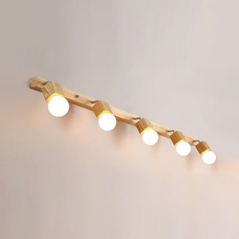 Frendorf | Moderne Holzkosmetikspiegel Licht Verstellbare Wandarm Badezimmer Kosmetik Wandleuchten