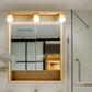 Frendorf | Moderne Holzkosmetikspiegel Licht Verstellbare Wandarm Badezimmer Kosmetik Wandleuchten