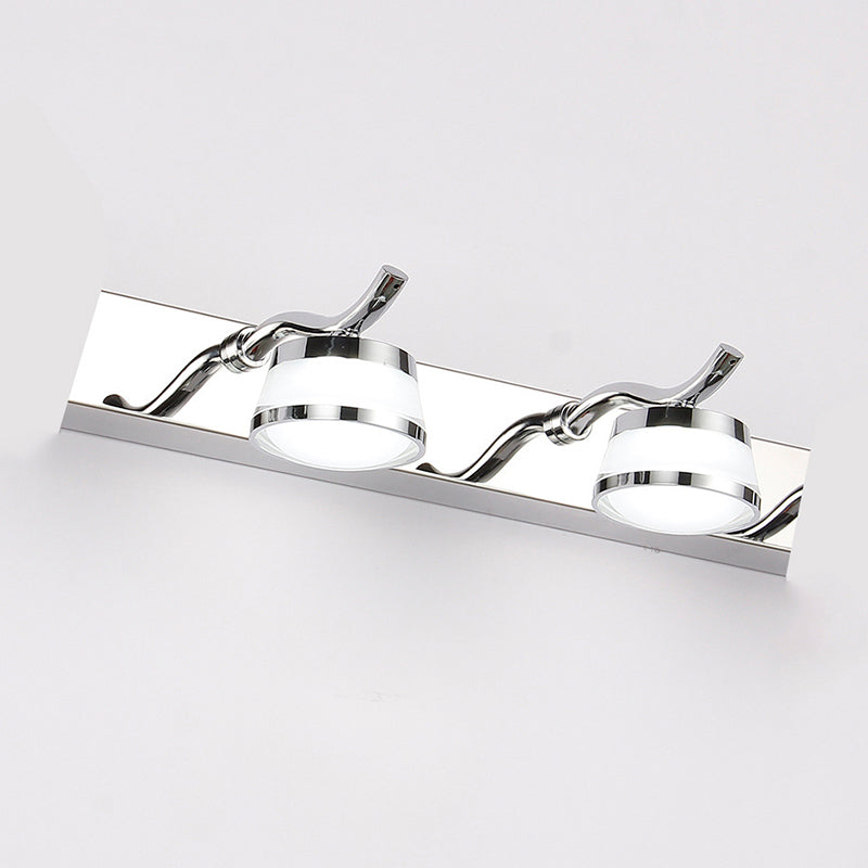 Frendorf | Moderne LED Kristal Make-Up Spiegelverlichting RVS Badkamer Make-Up Wandlampen