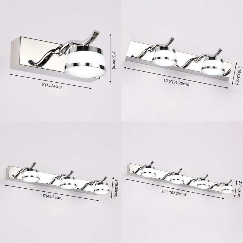 Frendorf | Moderne LED Kristal Make-Up Spiegelverlichting RVS Badkamer Make-Up Wandlampen