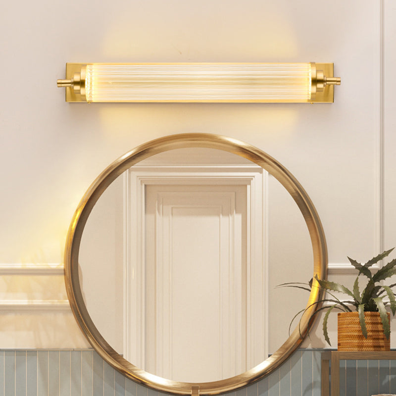 Frendorf | 1 Licht Kristal LED Vanity Sconce Modern Metaal Gouden Wandgemonteerde Spiegel Voor Bad