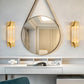 Frendorf | 1 Licht Kristal LED Vanity Sconce Modern Metaal Gouden Wandgemonteerde Spiegel Voor Bad