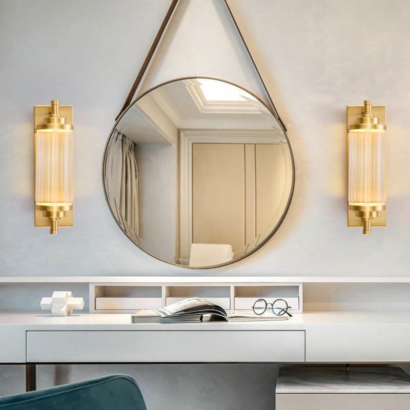 Frendorf | 1 Licht Kristal LED Vanity Sconce Modern Metaal Gouden Wandgemonteerde Spiegel Voor Bad