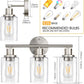 Frendorf | 3 Lichter Industrielle Vanity Spiegel Lichter Auf- und Abwärtsbeleuchtung Wandlicht Sconces für das Badezimmer