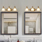 Frendorf | Amerikaanse LED Bad Vanity Verlichting Messing Badkamer Verlichting voor Makeup in Matte Glazen Schaduw
