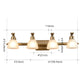 Frendorf | Amerikaanse LED Bad Vanity Verlichting Messing Badkamer Verlichting voor Makeup in Matte Glazen Schaduw
