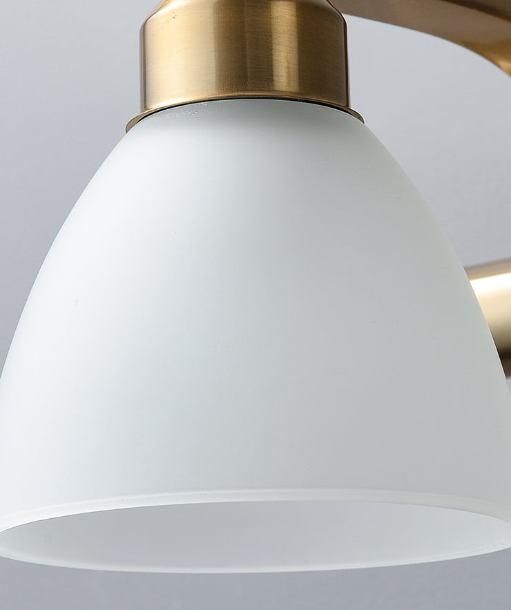Frendorf | Amerikaanse LED Bad Vanity Verlichting Messing Badkamer Verlichting voor Makeup in Matte Glazen Schaduw