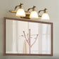Frendorf | Amerikaanse LED Bad Vanity Verlichting Messing Badkamer Verlichting voor Makeup in Matte Glazen Schaduw