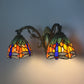 Tiffany Vanity Lampe 2 Lichter Dragonfly Vanity Wandleuchte mit Multi-Farben für Spiegelschrank
