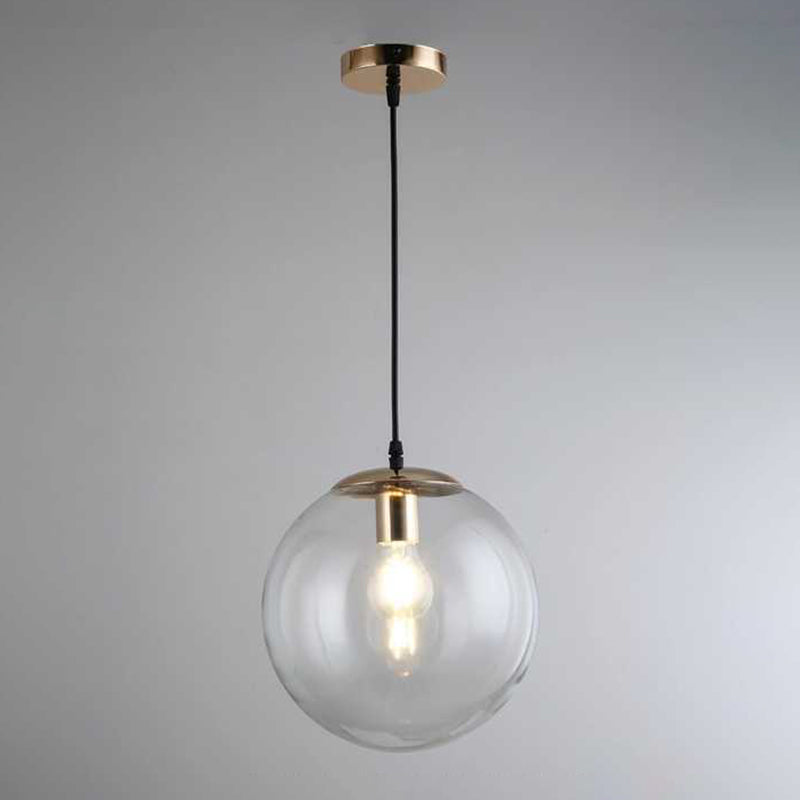 1 Licht Runde Hängende Deckenleuchten Industrie Stil Glas Hängende Licht Armaturen für Restaurant