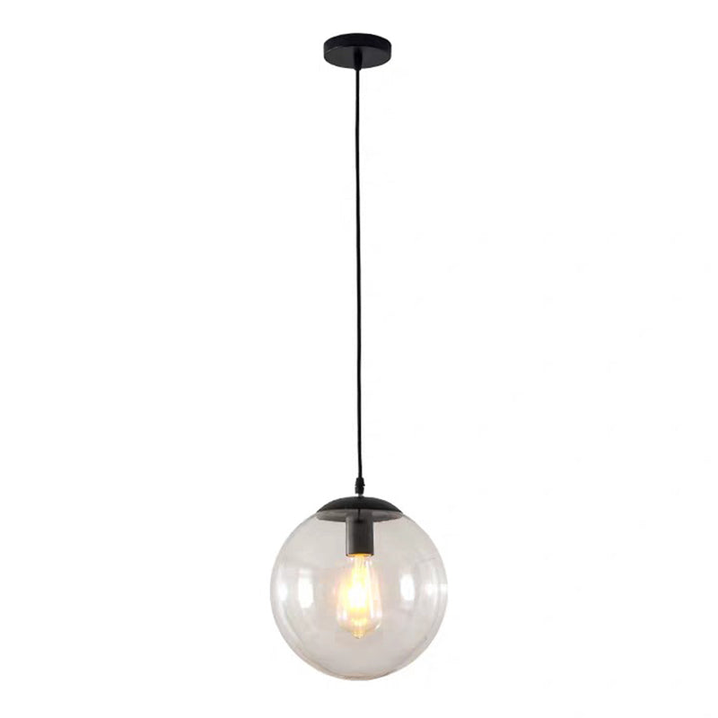 1 Licht Runde Hängende Deckenleuchten Industrie Stil Glas Hängende Licht Armaturen für Restaurant