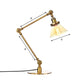 Kegel Klar/Amber Glas Tischlampe Lager Stilvolle 1 Licht Schwarz/Messing Tischbeleuchtung für das Arbeitszimmer