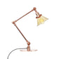 Kegel Klar/Amber Glas Tischlampe Lager Stilvolle 1 Licht Schwarz/Messing Tischbeleuchtung für das Arbeitszimmer