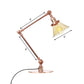 Kegel Klar/Amber Glas Tischlampe Lager Stilvolle 1 Licht Schwarz/Messing Tischbeleuchtung für das Arbeitszimmer