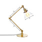 Kegel Klar/Amber Glas Tischlampe Lager Stilvolle 1 Licht Schwarz/Messing Tischbeleuchtung für das Arbeitszimmer