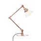 Kegel Klar/Amber Glas Tischlampe Lager Stilvolle 1 Licht Schwarz/Messing Tischbeleuchtung für das Arbeitszimmer