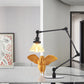 Kegel Klar/Amber Glas Tischlampe Lager Stilvolle 1 Licht Schwarz/Messing Tischbeleuchtung für das Arbeitszimmer