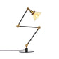 Kegel Klar/Amber Glas Tischlampe Lager Stilvolle 1 Licht Schwarz/Messing Tischbeleuchtung für das Arbeitszimmer