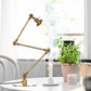 Kegel Klar/Amber Glas Tischlampe Lager Stilvolle 1 Licht Schwarz/Messing Tischbeleuchtung für das Arbeitszimmer