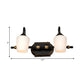 Frendorf | 2/3/4 Lichtern Becher Shade Vanity Wandleuchte Klassische weiße Glas Wandmontierte Beleuchtung für das Badezimmer