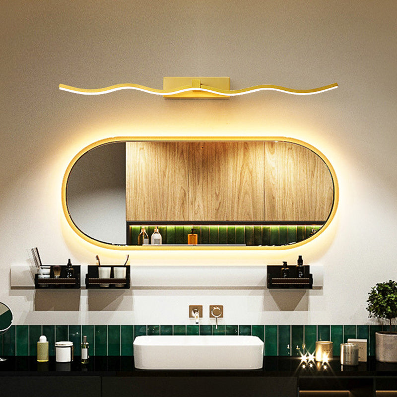 Wellen Vanity Wandlampen Modern Minimalistischer Stil Metall Einzelne Vanity Licht