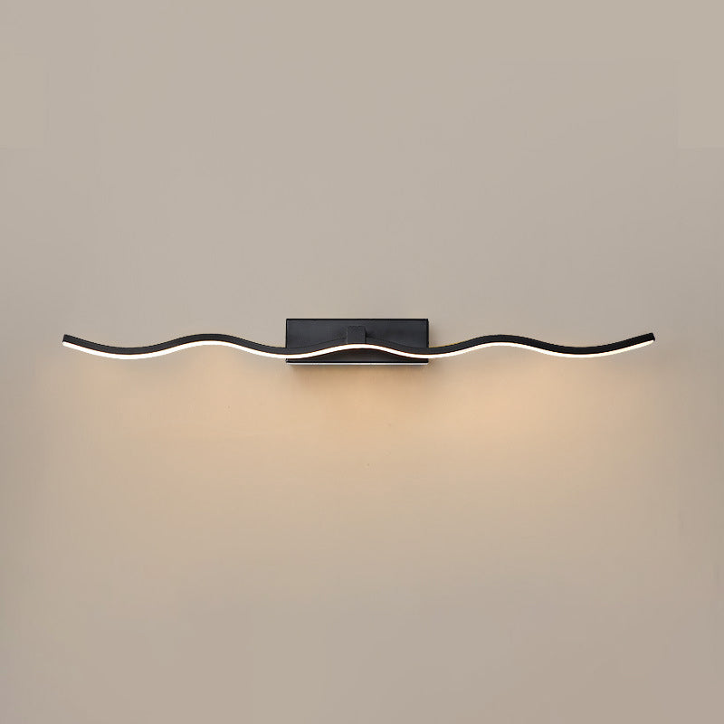 Wellen Vanity Wandlampen Modern Minimalistischer Stil Metall Einzelne Vanity Licht