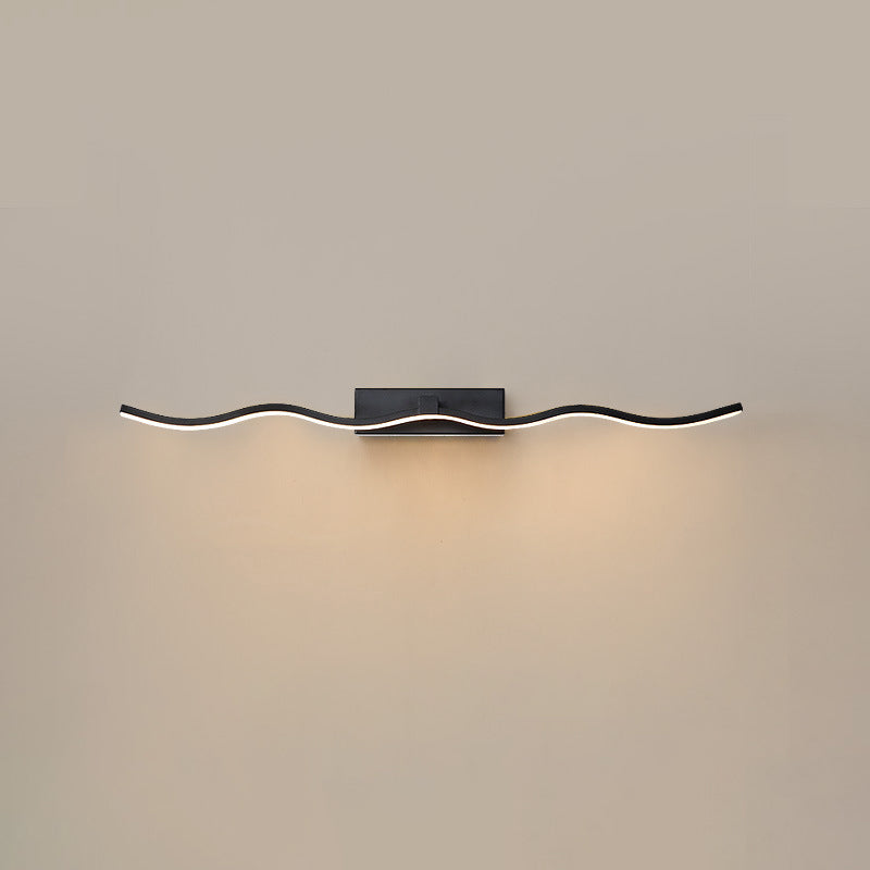 Wellen Vanity Wandlampen Modern Minimalistischer Stil Metall Einzelne Vanity Licht