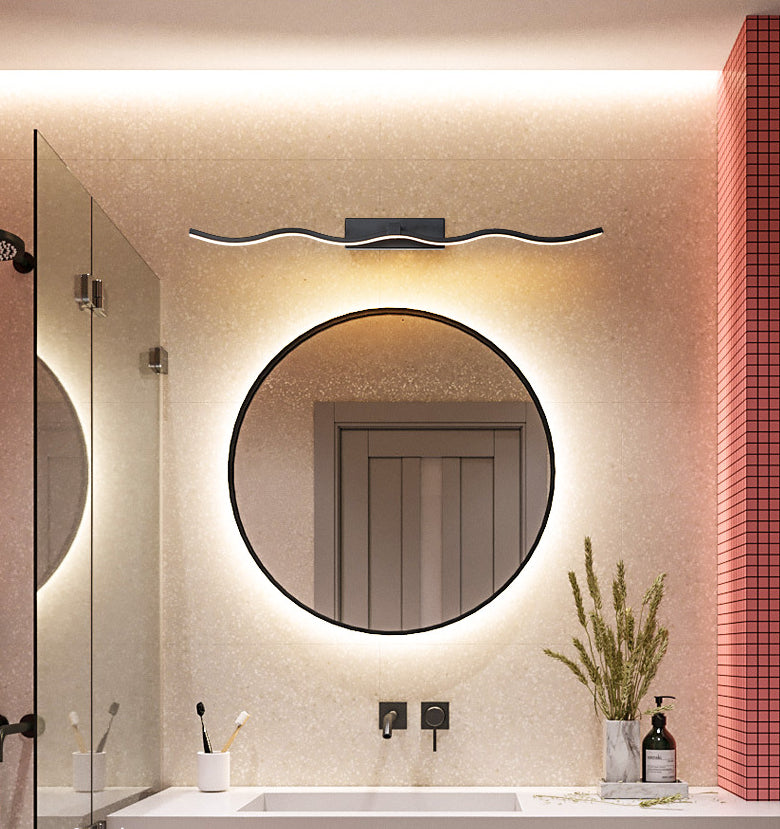 Wellen Vanity Wandlampen Modern Minimalistischer Stil Metall Einzelne Vanity Licht