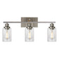 Frendorf | 3-Licht Zylinder Wandleuchten Fixtures Retro Industriellen Stil Glas Vanity Licht
