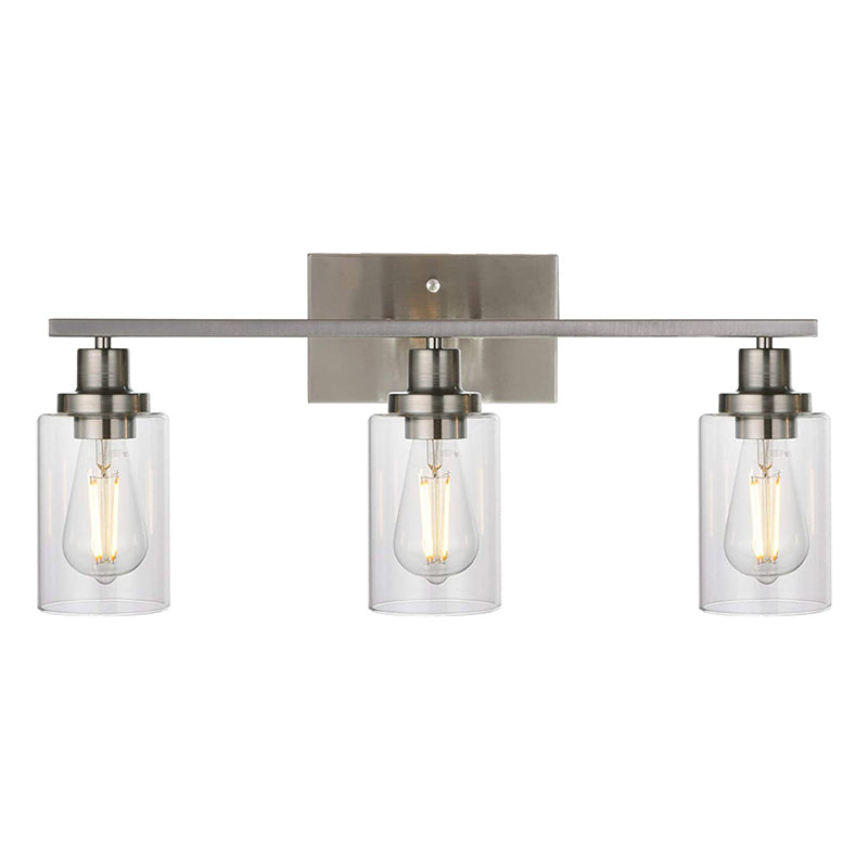 Frendorf | 3-Licht Zylinder Wandleuchten Fixtures Retro Industriellen Stil Glas Vanity Licht