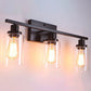 Frendorf | 3-Licht Zylinder Wandleuchten Fixtures Retro Industriellen Stil Glas Vanity Licht