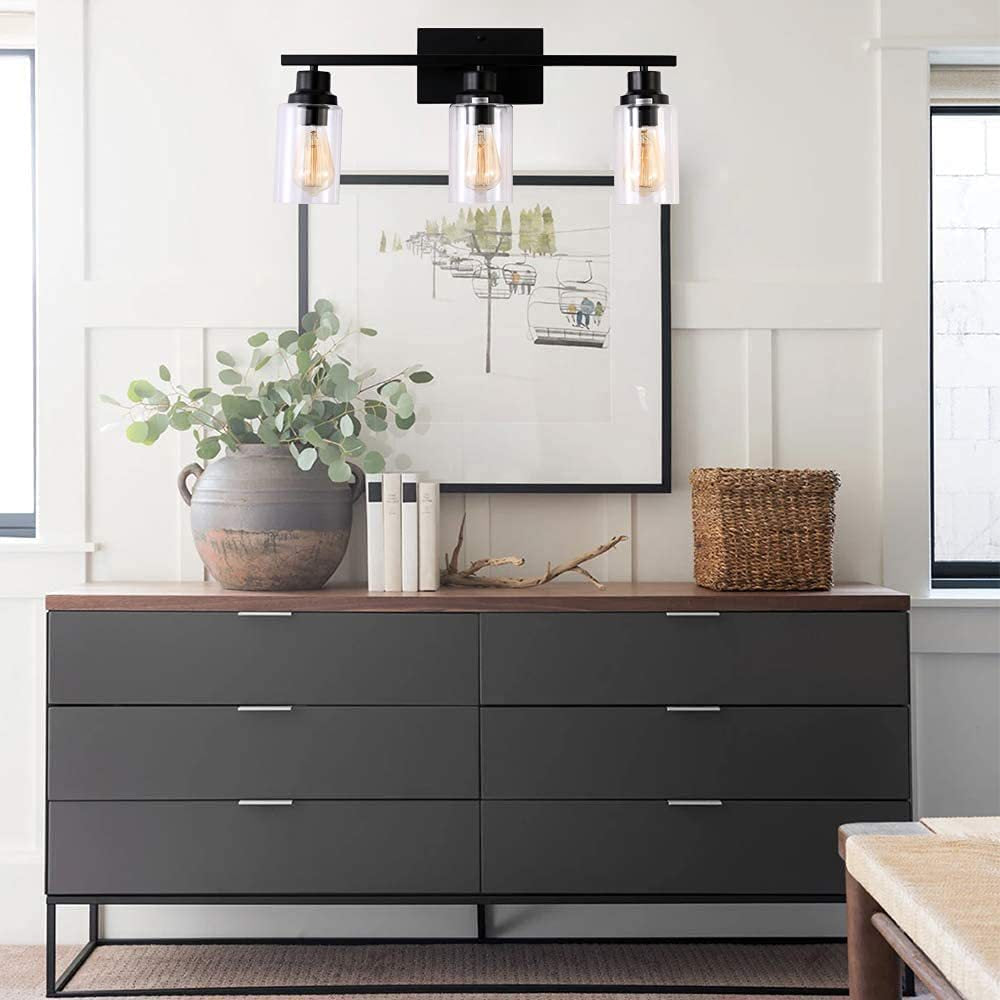 Frendorf | 3-Licht Zylinder Wandleuchten Fixtures Retro Industriellen Stil Glas Vanity Licht