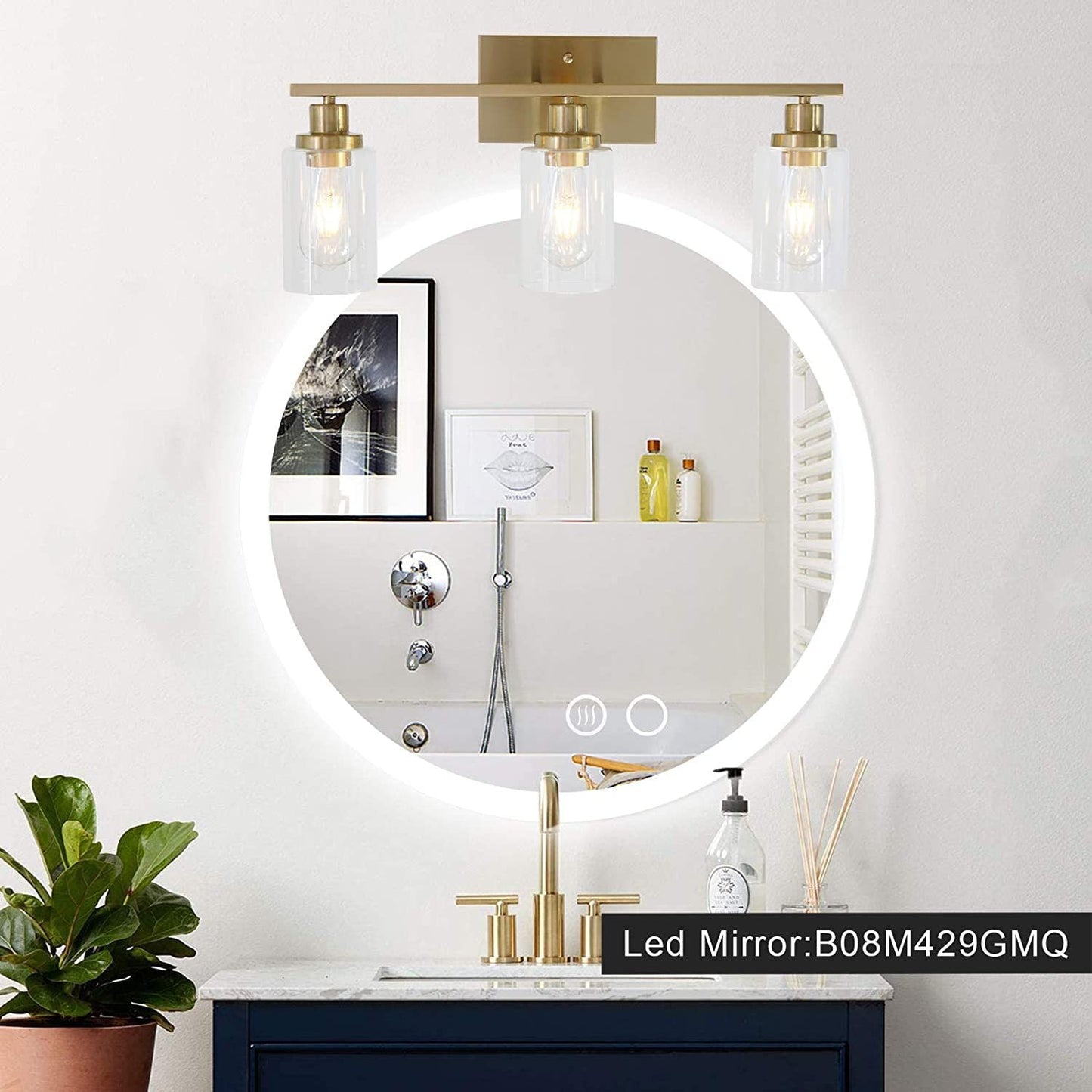 Frendorf | 3-Licht Zylinder Wandleuchten Fixtures Retro Industriellen Stil Glas Vanity Licht