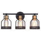 Frendorf | Cage Shade Wandlamp Retro Industriële Stijl Metaal 3 Licht Vanity Lamp