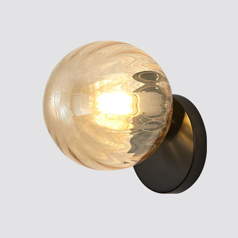 Frendorf | Moderne Eenvoud Muur Lamp 1 Licht Metaal Muur Lamp met Glazen Bal Schaduw