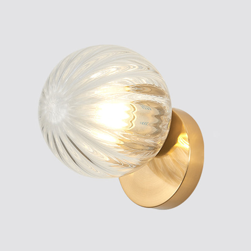 Frendorf | Moderne Eenvoud Muur Lamp 1 Licht Metaal Muur Lamp met Glazen Bal Schaduw