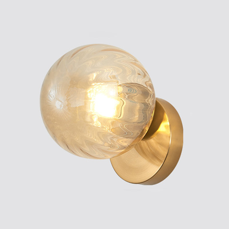 Frendorf | Moderne Eenvoud Muur Lamp 1 Licht Metaal Muur Lamp met Glazen Bal Schaduw