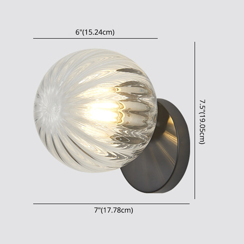 Frendorf | Moderne Eenvoud Muur Lamp 1 Licht Metaal Muur Lamp met Glazen Bal Schaduw