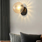 Frendorf | Moderne Eenvoud Muur Lamp 1 Licht Metaal Muur Lamp met Glazen Bal Schaduw