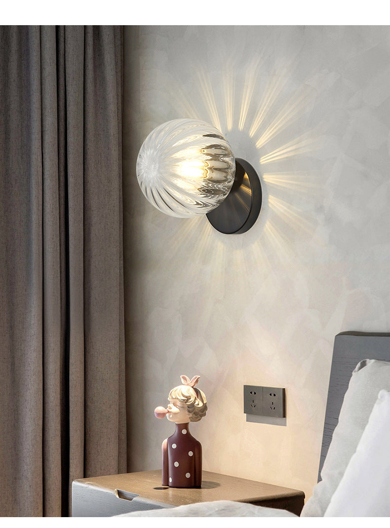 Frendorf | Moderne Eenvoud Muur Lamp 1 Licht Metaal Muur Lamp met Glazen Bal Schaduw