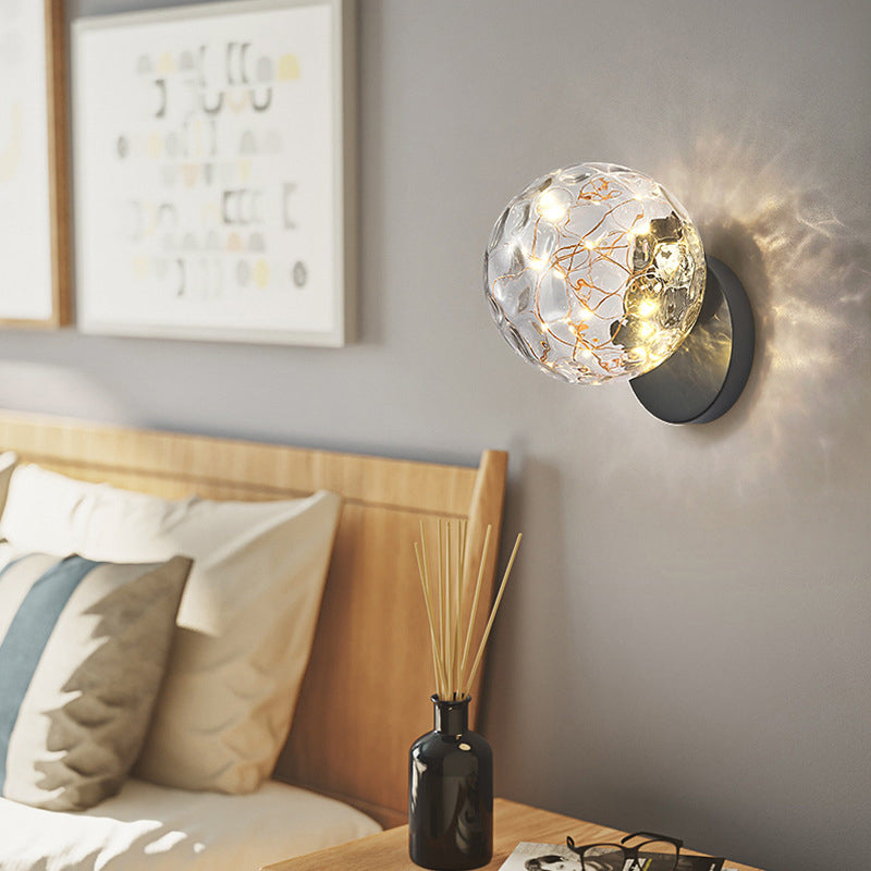 Frendorf | 1 Licht Glas Schirm Wandmontage Licht Fixture Kreative Stern Wandleuchte für Nachttisch