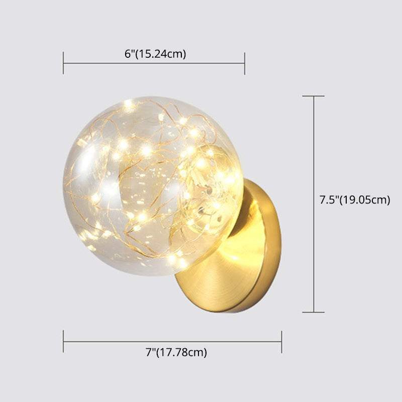 Frendorf | 1 Licht Glas Schirm Wandmontage Licht Fixture Kreative Stern Wandleuchte für Nachttisch